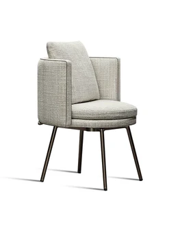 Обеденный стул легкая роскошная модель из нержавеющей стали и черного титана, постмодернистский минималистичный стул для приема гостей, кресло для отдыха