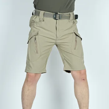 Легкие шорты Summer tactics 2023 с пятью точками, мужские быстросохнущие дышащие шорты-карго с несколькими карманами