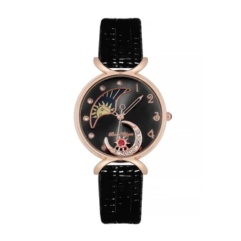 Женские часы люксового бренда Move Moon, кварцевые часы для дам, кожаные наручные часы Montre Femme Relogio Feminino, женские новинки в