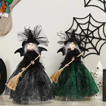 Кукла-подвеска Ведьмы на Хэллоуин С платьем, подарок для детей, украшение рабочего стола для вечеринки в честь Хэллоуина
