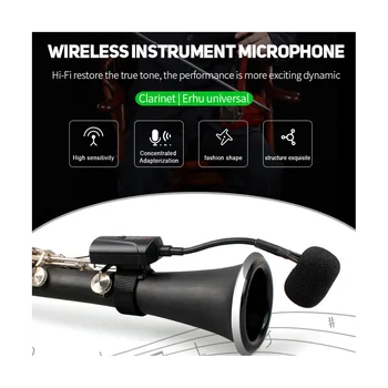 ACEMIC DT-5 Беспроводной микрофон для флейты Стабильный сигнал звука Беспроводной микрофон для флейты на большом расстоянии приема