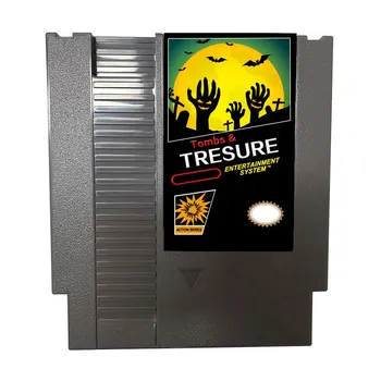 8-битная игровая карта с 72 контактами, видеоигра с картриджем версии Tombs & Tresure NTSC и Pal для NES