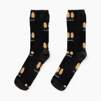 Я Картошка, Забавный Картофельный подарок, Милые носки-мемы, спортивные чулки, мужские детские носки, мужские носки, Противоскользящие футбольные носки