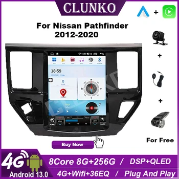 Clunko Для Nissan Pathfinder 2012-2020 Android Автомобильный Радиоприемник Стерео Экран Tesla Мультимедийный Плеер Carplay Auto 8G + 256G Bluetooth