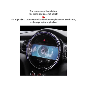 Декоративная рамка экрана центральной консоли MINI Cooper F55 F56 для крышки центрального пульта управления автомобиля Mini F57 2014-2022 6,5 дюймов