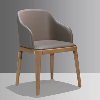 163Sanlang Nordic wind обеденный стул из массива дерева простой домашний ресторанный стул коммерческая сеть red milk tea shop star anise lea