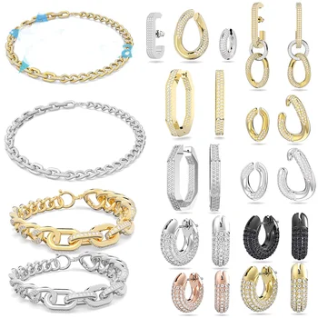Женские изысканные классические украшения, коллекция геометрических сережек, ожерелье, браслет