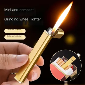 Креативные Зажигалки Для Сигарет Тонкая Мини-Бутановая Газовая Зажигалка Аксессуары Для Курения Портативные (Без Газа)