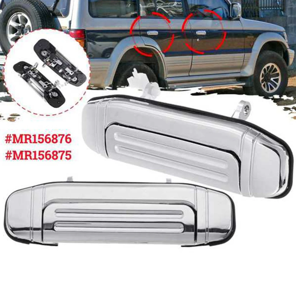 Задние Левые Автомобильные Наружные Дверные Ручки Хромированные MR156877 для Mitsubishi Montero Pajero V31 V32 V33 V46 1997-2000 Изображение 3