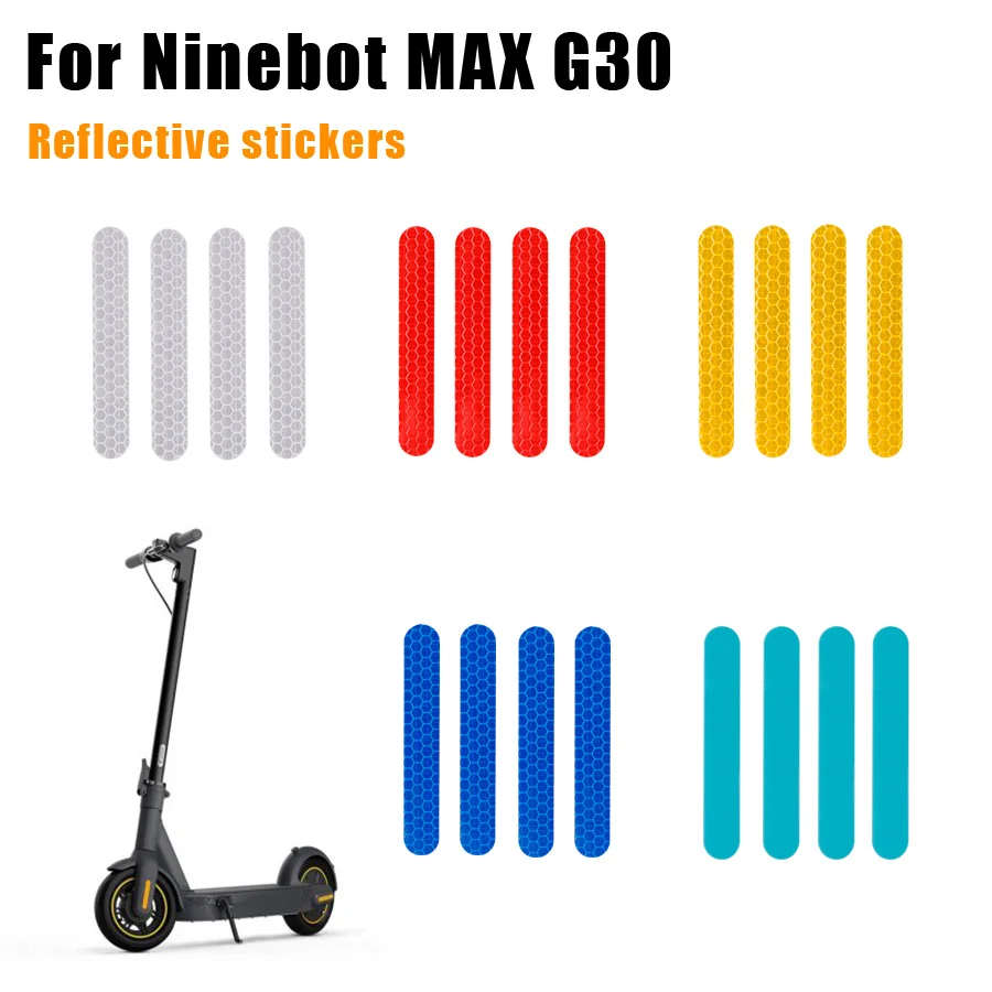 Наклейка на крышку колеса для электрического скутера Ninebot Max G30 Предупреждение о безопасности Водонепроницаемое Украшение Детали со светоотражающей клейкой лентой Изображение 5