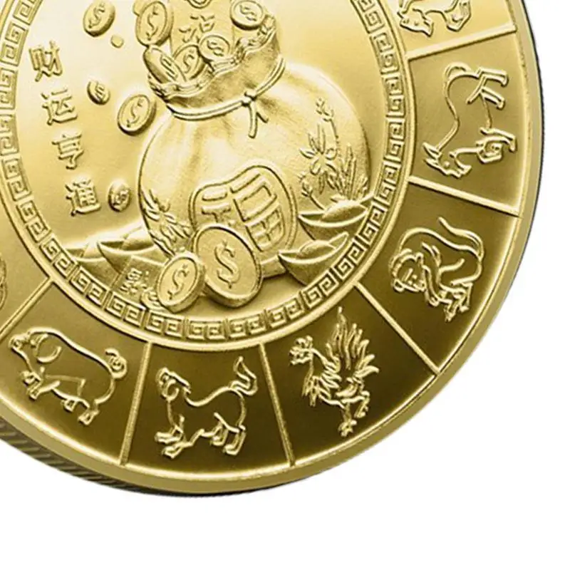 Монеты с кроликами Новый Год 2023 Качественный китайский Знак Зодиака Памятные животные Китайские монеты на удачу Новогодние украшения Подарки Изображение 3