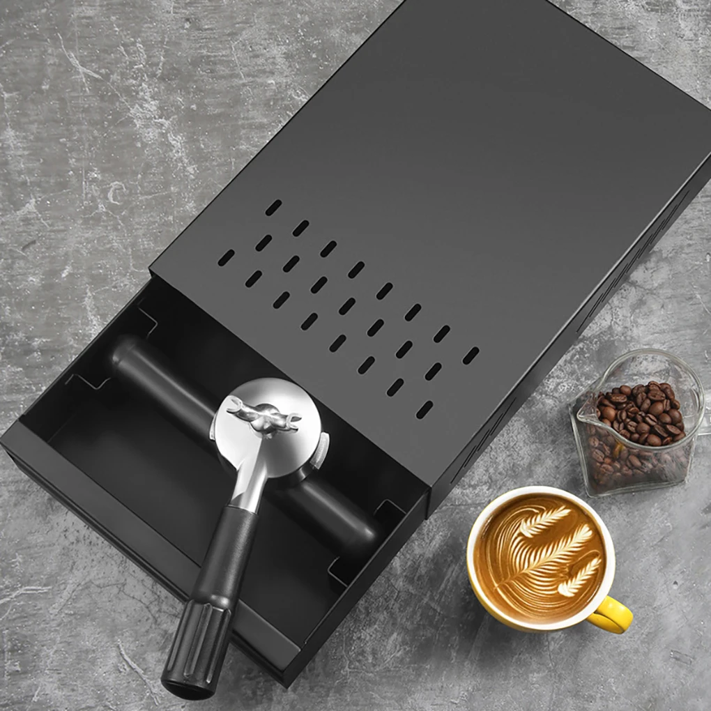 Контейнеры для кофе из нержавеющей стали для приготовления эспрессо в компактном выдвижном ящике Изображение 3