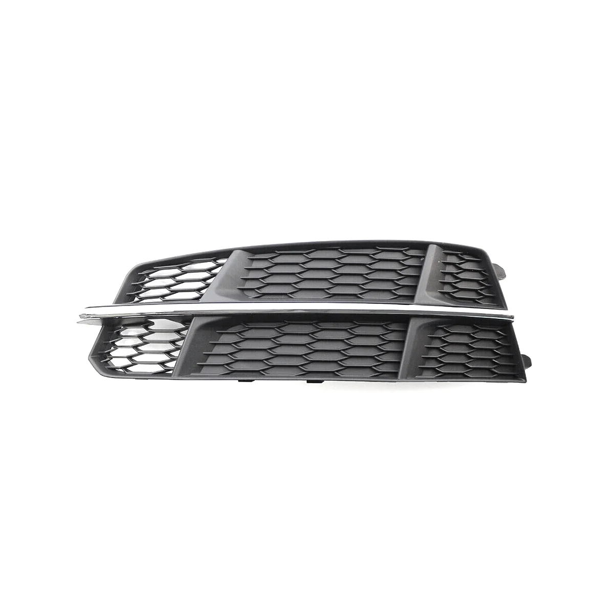 Крышка решетки радиатора противотуманных фар левого переднего нижнего бампера 4G0807681AN для A6 C7 2014-2018 Черный Хром Изображение 0