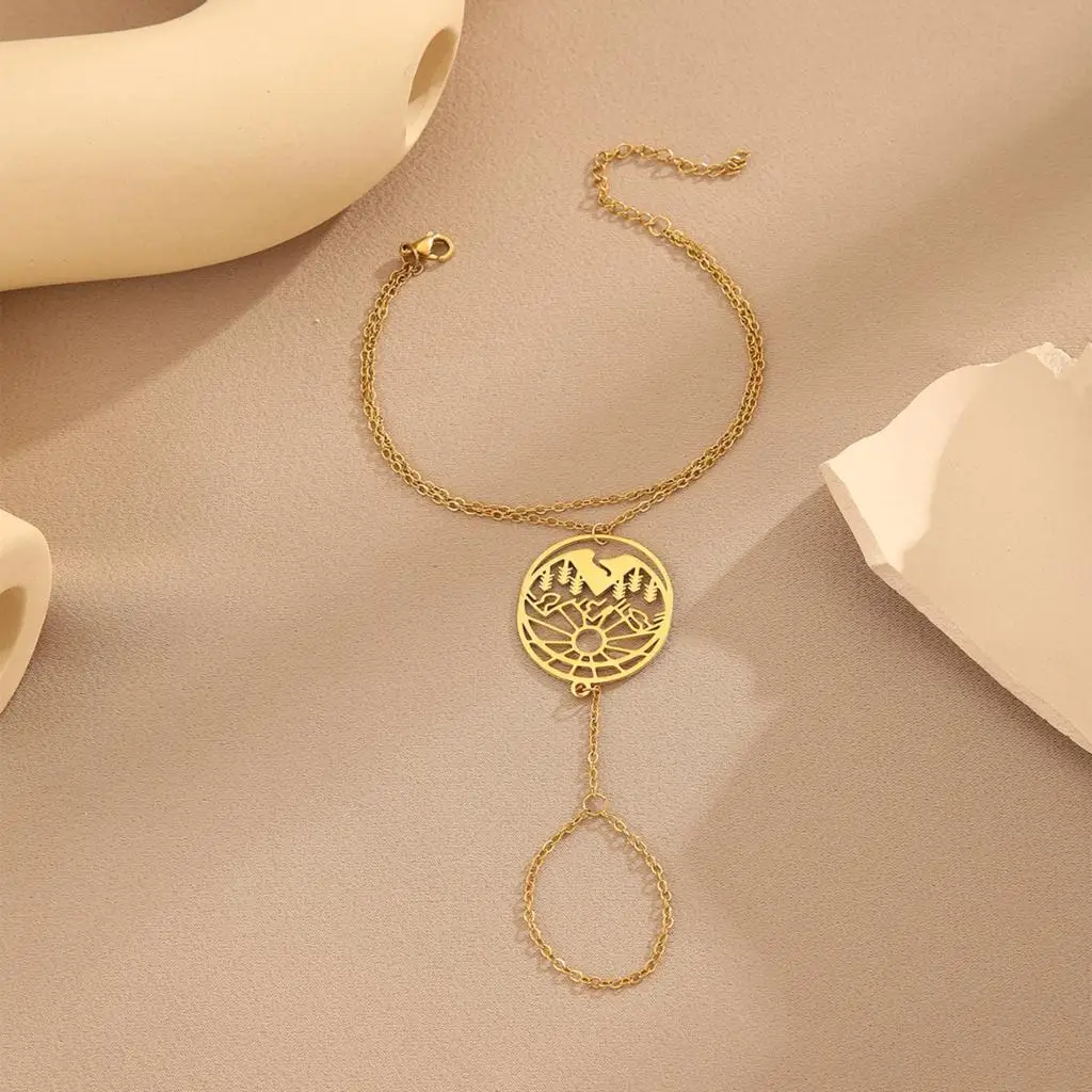Оригинальное изысканное модное ожерелье, ножной браслет для любителей природы, минималистичные украшения, подарок путешественнику, скауту На День Святого Валентина, подарок на День рождения Изображение 5