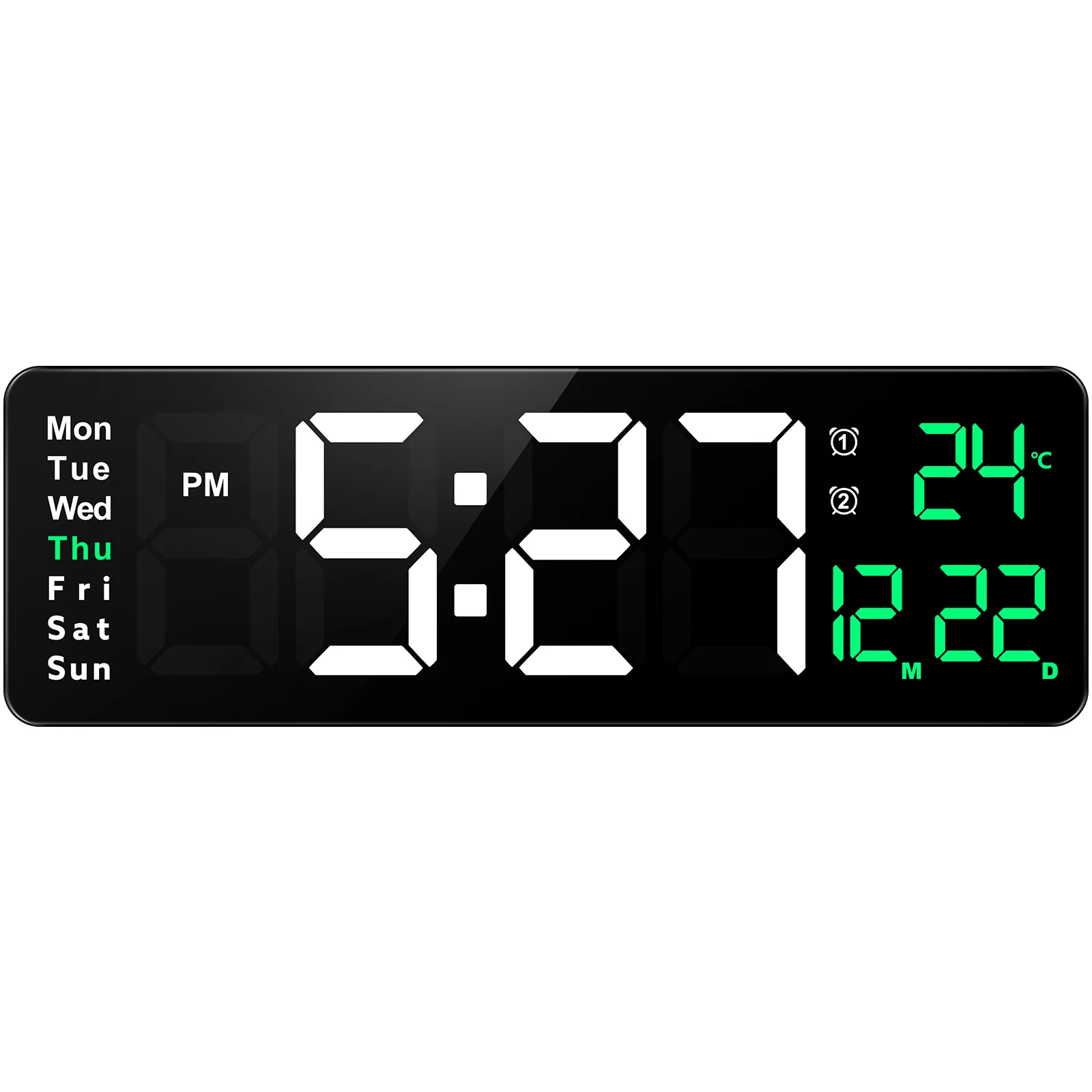 Цифровые настенные часы С большим дисплеем 3d-класс Современная пластиковая температура Изображение 3