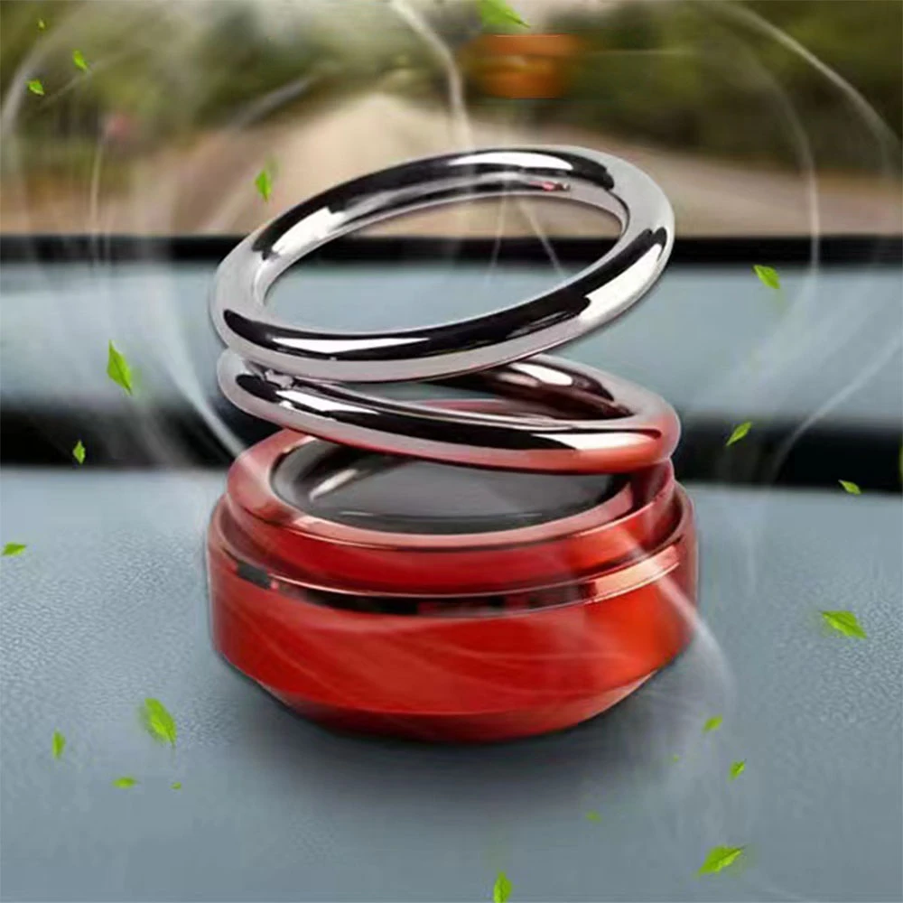 Автомобильное Подвесное Вращающееся Двойное кольцо Ароматерапия Солнечная Ароматерапия Автомобильные Аксессуары Орнамент Парфюм Высокого качества Изображение 0