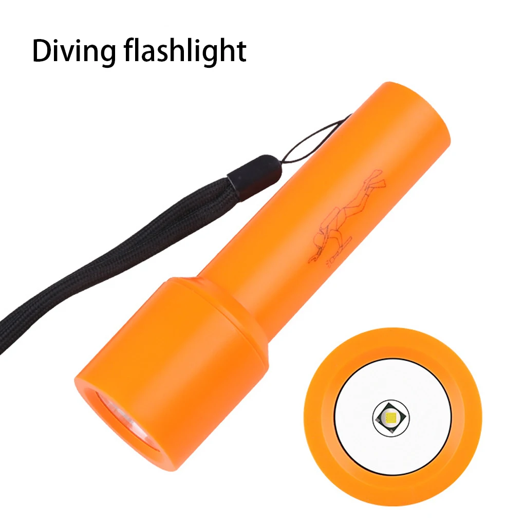 Фонарик для дайвинга T6, подводный фонарь, Прочный перезаряжаемый поворотный переключатель, сильный свет, наружное освещение, пешие прогулки, Рыбалка Изображение 1