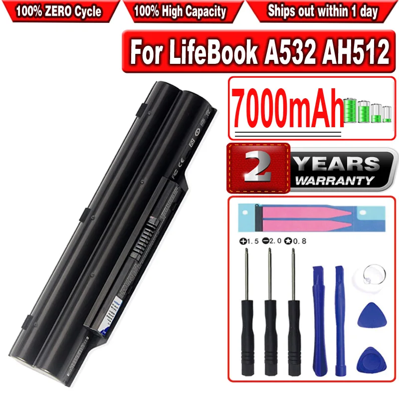 HSABAT 7000 мАч FPCBP331 Аккумулятор для ноутбука Fujitsu LifeBook A532 AH512 AH532 AH532/GFX FPCBP331 FMVNBP213 FPCBP347AP Изображение 0