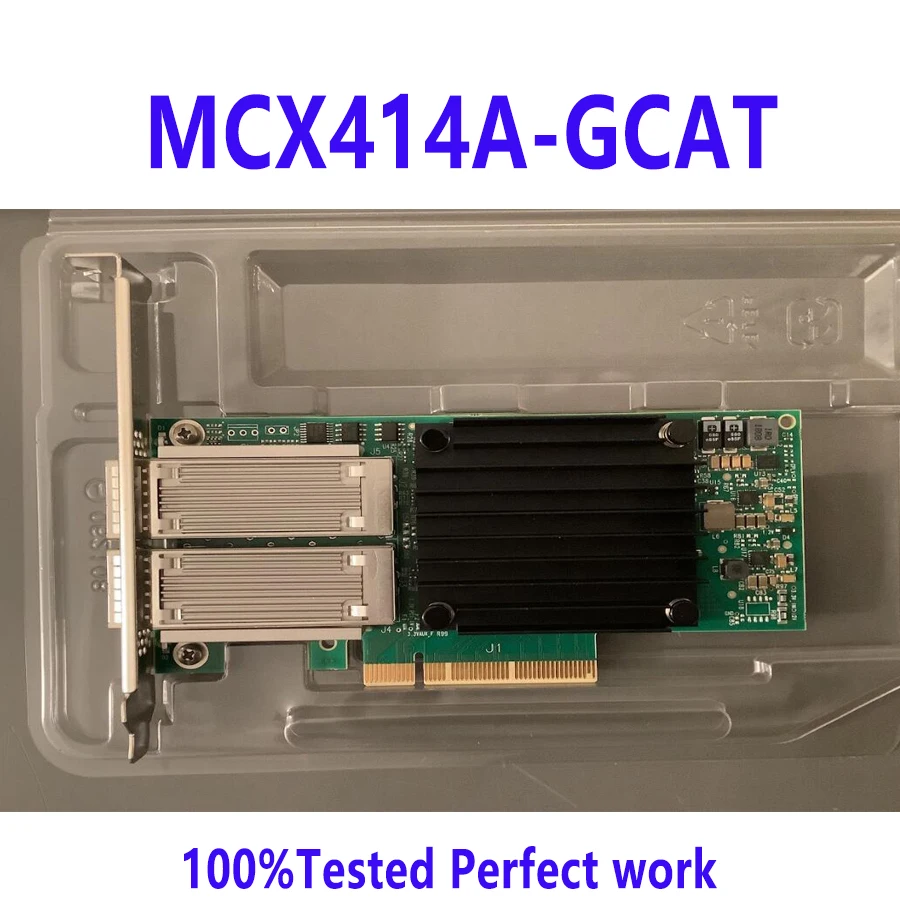 MCX414A-GCAT MELLANOX ConnectX-4 EN 2-Портовая Сетевая Интерфейсная карта QSFP28 50GbE Изображение 0