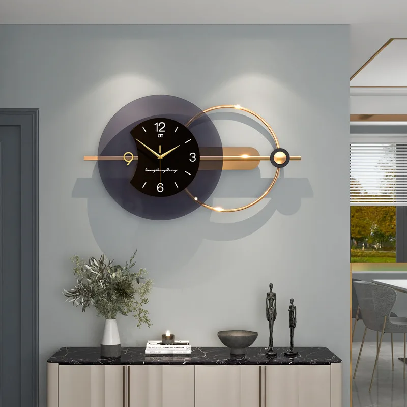 Современные минималистичные настенные часы, украшение гостиной, столовой, индивидуальное креативное украшение, настенные часы Изображение 0