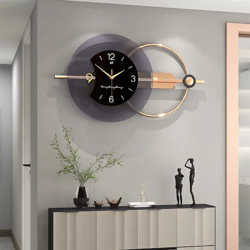 Современные минималистичные настенные часы, украшение гостиной, столовой, индивидуальное креативное украшение, настенные часы Изображение 1