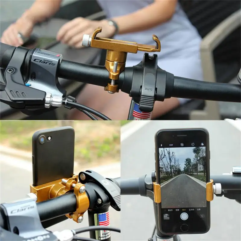 Держатель для велосипедного телефона из алюминиевого сплава с поворотом на 360 градусов для смартфона, Регулируемая поддержка, кронштейн для крепления подставки для велосипедного телефона GPS Изображение 2