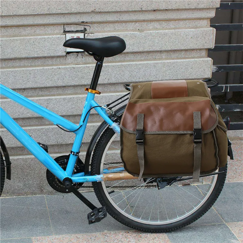 Обновите Туристическую велосипедную седельную сумку, брезентовую водонепроницаемую коробку для корзин, боковую сумку для инструментов, чехол для велосипедной коробки 2023 Изображение 0