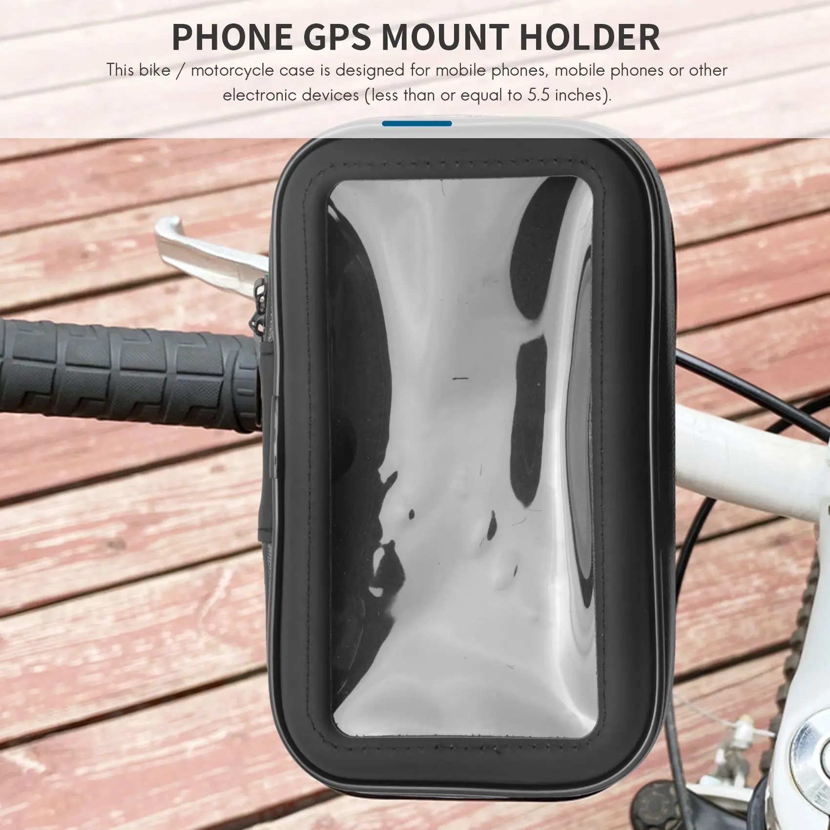 Руль мотоцикла 5,5 дюймов Водонепроницаемая сумка Чехол Держатель для мобильного телефона Gps Изображение 1