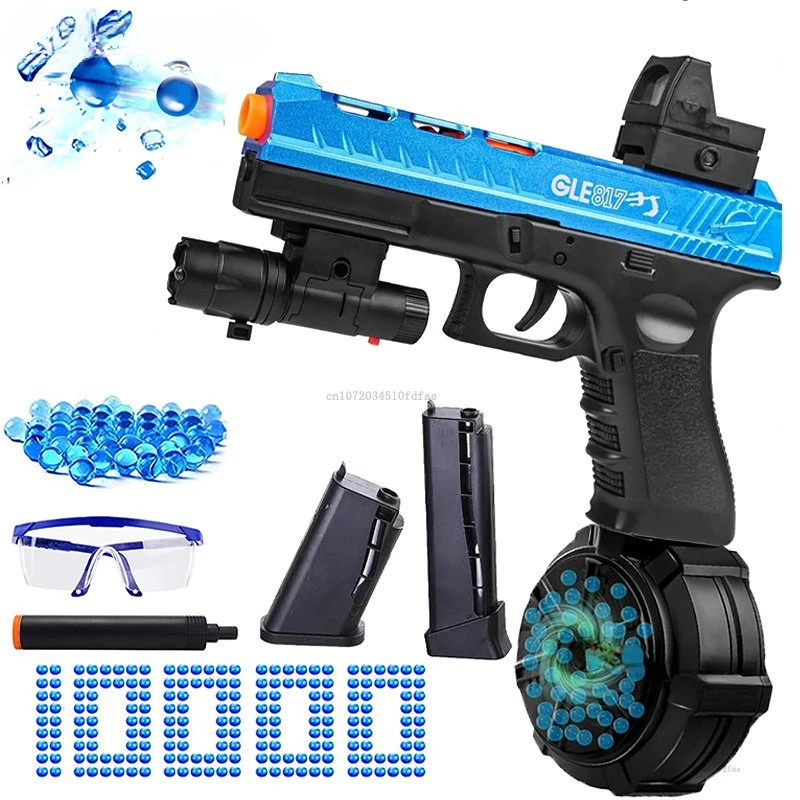 Новое игровое оружие 2 в 1 на открытом воздухе, пистолет с водяным шаром, пистолет для взрослых и детей, электрический игрушечный пистолет Glock Splash Ball, гелевый взрывной пистолет Изображение 1