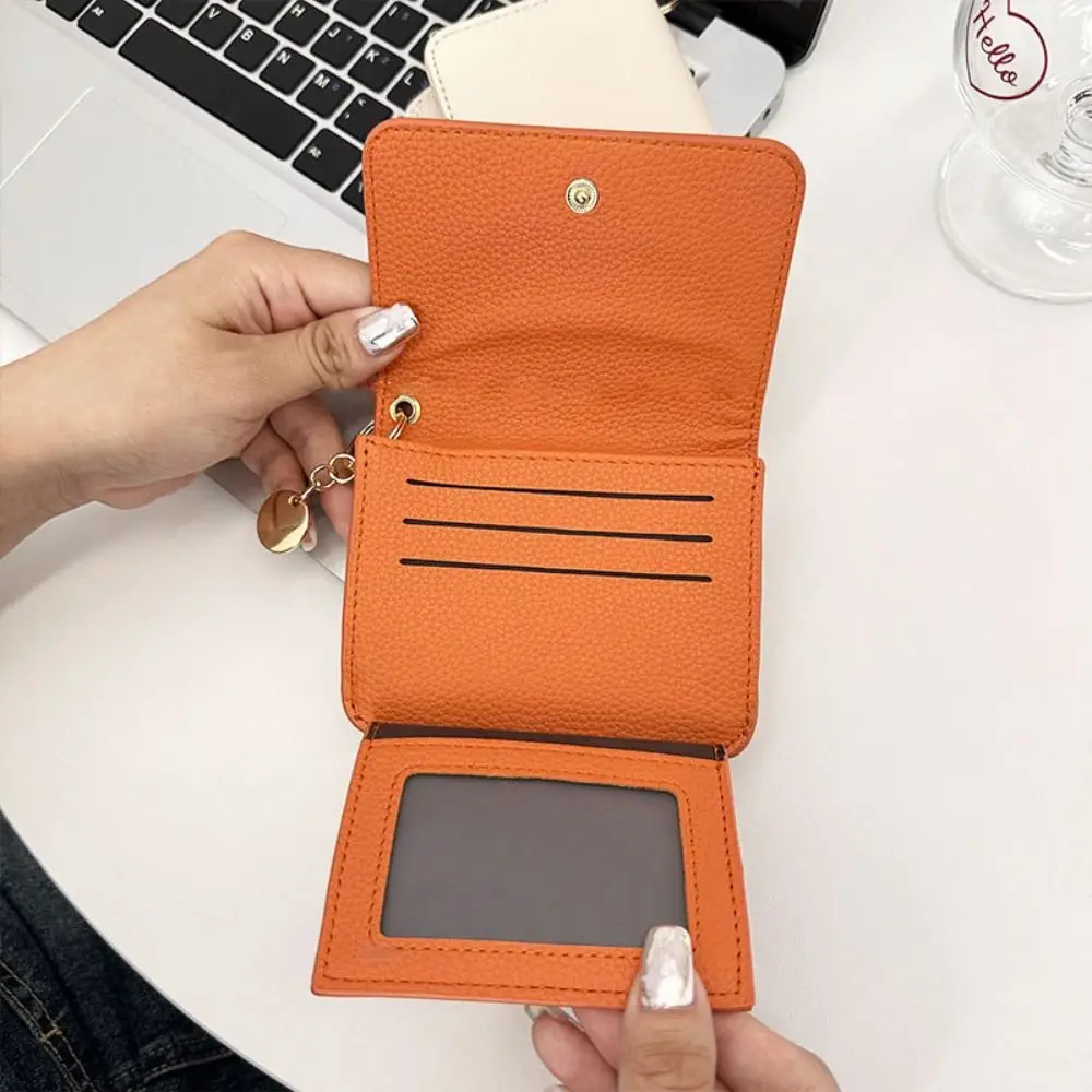 Модная короткая мини-женская сумочка однотонного цвета с застежкой-молнией, сумка для карт, легкий кошелек для монет из искусственной кожи, женские студенческие кошельки Изображение 0