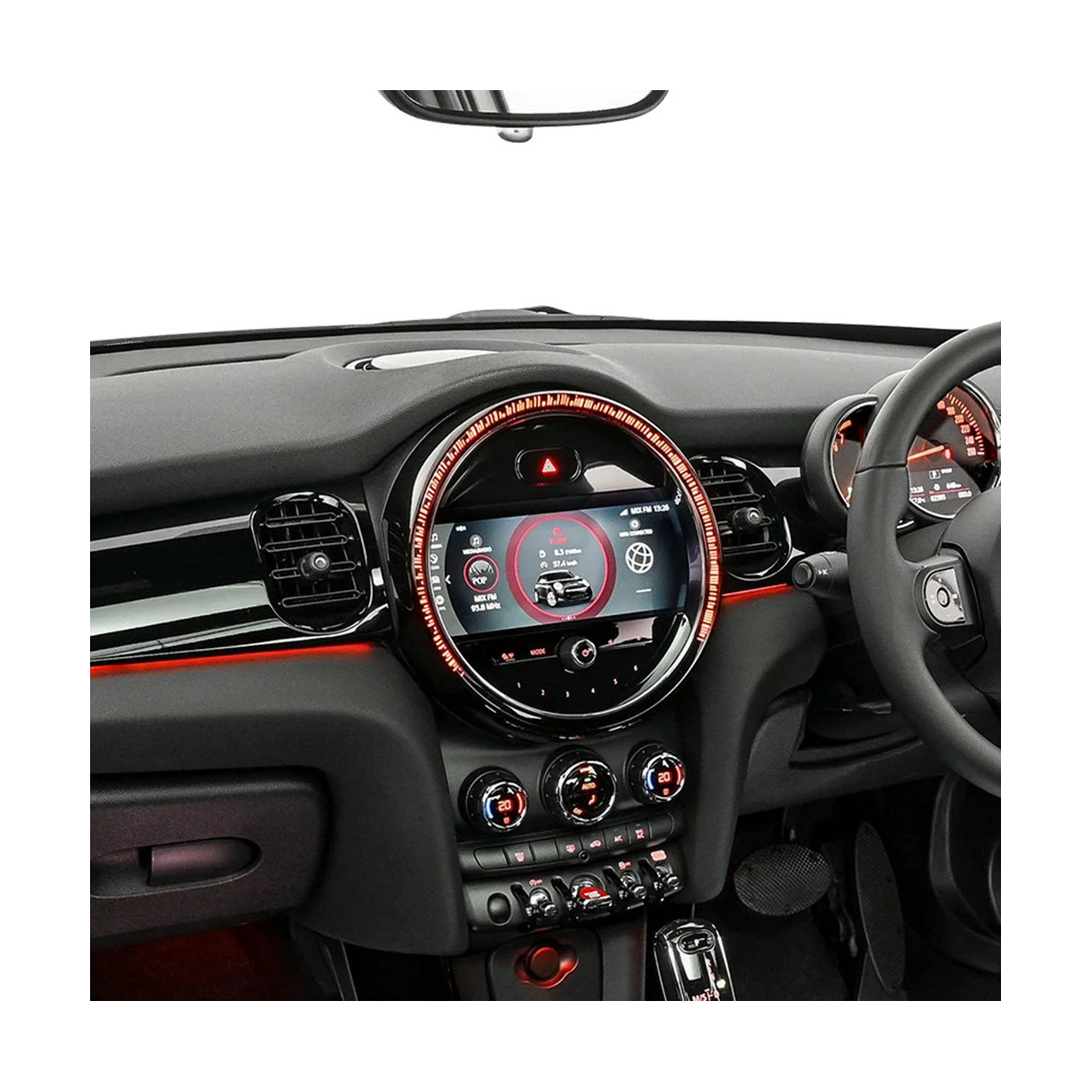 Декоративная рамка экрана центральной консоли MINI Cooper F55 F56 для крышки центрального пульта управления автомобиля Mini F57 2014-2022 6,5 дюймов Изображение 5