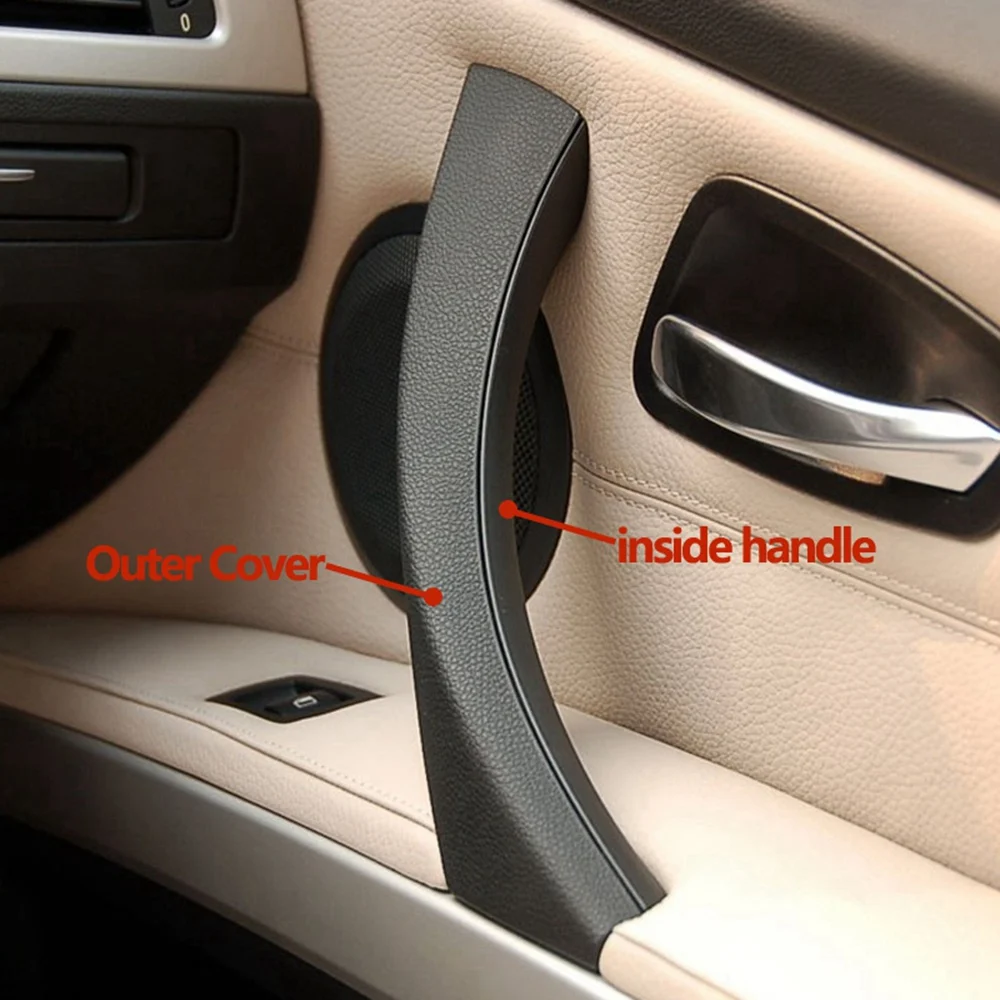 Замена ручки для правой внутренней двери автомобиля с накладкой для BMW 3 серии E90 E91 E92 2004-2012 Изображение 2